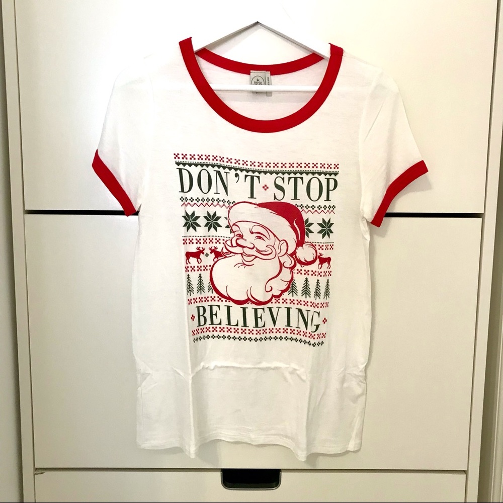 SOLD ❌ PAPER CRANE Retro Santa Claus Holiday Women's Graphic T-Shirt / Top